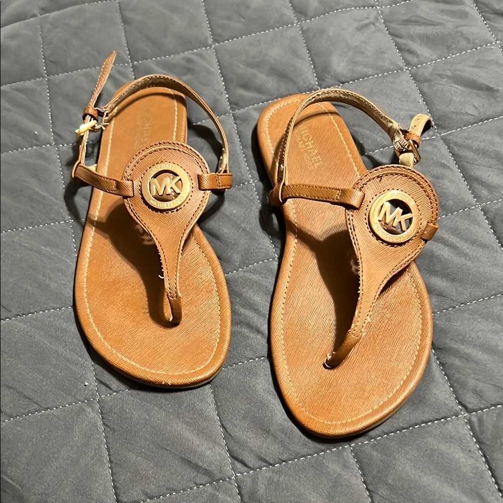 Michael Kors Tan Leather Sandals
